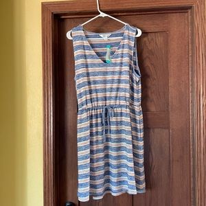 Draw string knit maternity dress